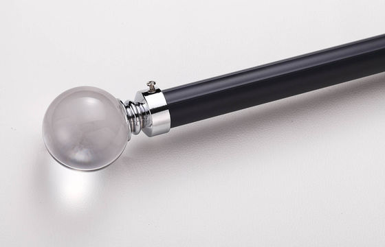 Dobra cena. aluminum material silent to slide curtain rod with crystal end cap w Internecie