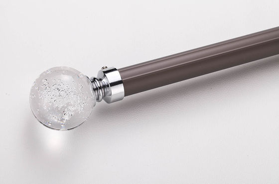 Dobra cena. Aluminum Material Grey Color Modern Design Fancy Curtain Rod With Crystal End Cap w Internecie