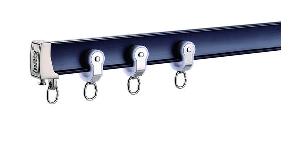 Dobra cena. Silent Sealing Curtain Tracks Black Aluminum Curtain Accessories Rails For Curved Windows w sieci